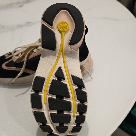 Tory Burch Black and Beige Athletic Shoes - Picture 2 of 5